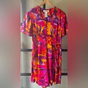 Lovely 90’s Floral Button Up Romper